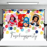 Regenbogen Farbe Punkte Kinder Geburtstag Karneval Hintergrund